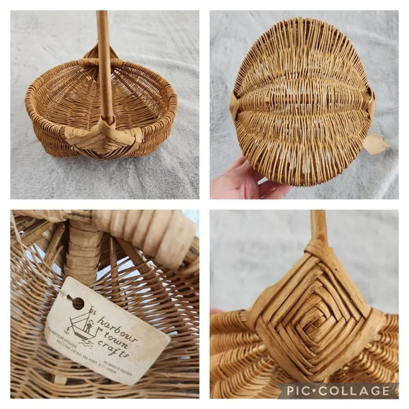 Set of vintage hand-woven baskets  - Picture 2 of 3